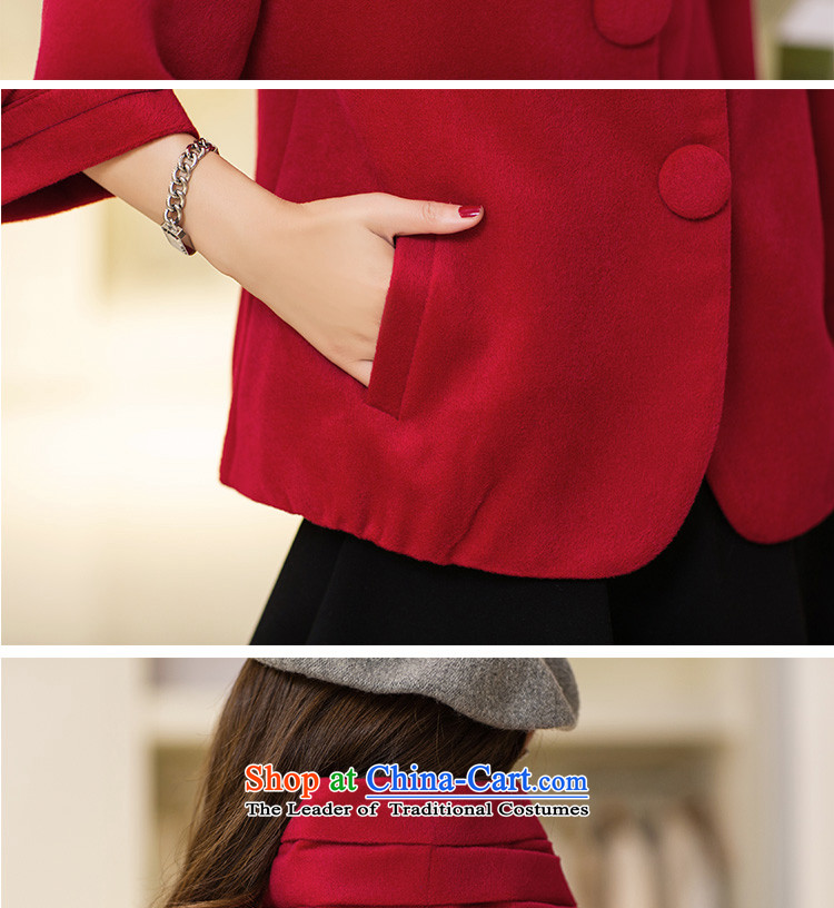 Mrs 2015 autumn and winter talks with the new Korean female Sau San collar single row clip hair?? coats of gross jacket cyan M picture, prices, brand platters! The elections are supplied in the national character of distribution, so action, buy now enjoy more preferential! As soon as possible.